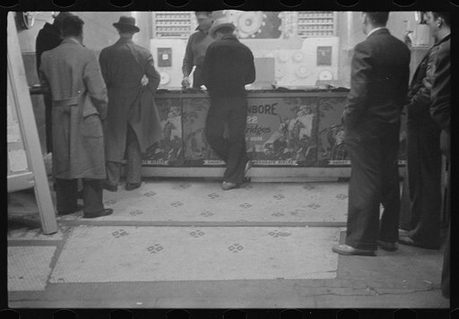 Glen Echo, Maryland Some young men enjoying themselves in a shooting gallery at Glen Echo Park