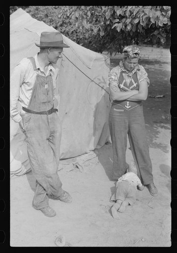 Untitled photo, possibly related to: Father and sons who pick fruit in Berrien County, Michigan. They are from Arkansas