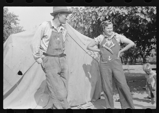 Untitled photo, possibly related to: Father and sons who pick fruit in Berrien County, Michigan. They are from Arkansas