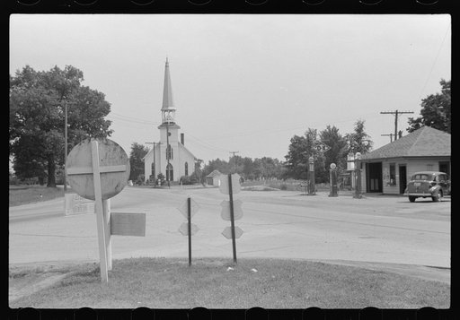 Highway intersection near Sodus, Michigan