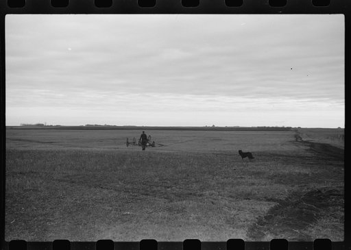 Untitled photo, possibly related to: Greasing plow point for the winter. Cavalier County, North Dakota