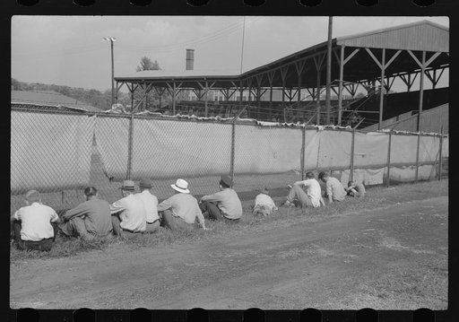 Watching ballgame. Vincennes, Indiana
