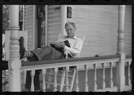 Front porch. Sunday afternoon, Vincennes, Indiana