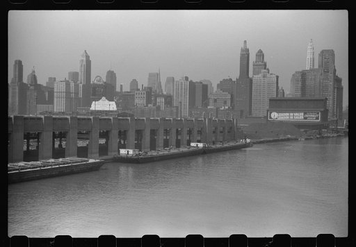 Untitled photo, possibly related to: Coal barge in Chicago River, Chicago, Illinois
