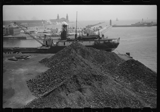 Untitled photo, possibly related to: Coal dock. Chicago, Illinois