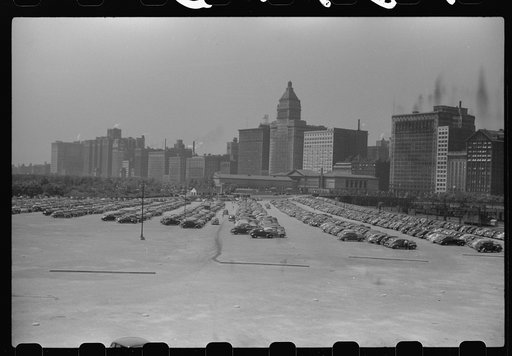 Untitled photo, possibly related to: Parking lot. Chicago, Illinois