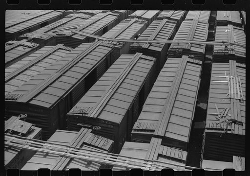 Freight cars in yards, Chicago, Illinois