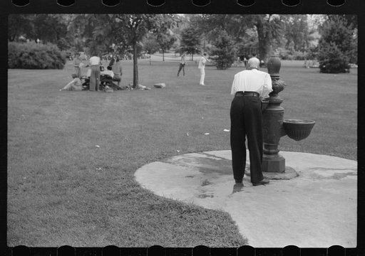 Untitled photo, possibly related to: Bridge game following Sunday afternoon picnic. Vincennes, Indiana