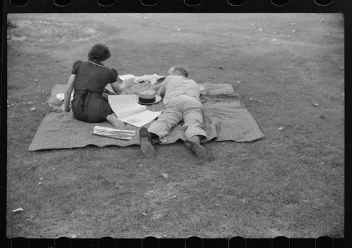 Sunday afternoon in the park. Vincennes, Indiana
