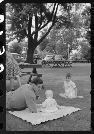 Untitled photo, possibly related to: Sunday afternoon in the park. Vincennes, Indiana