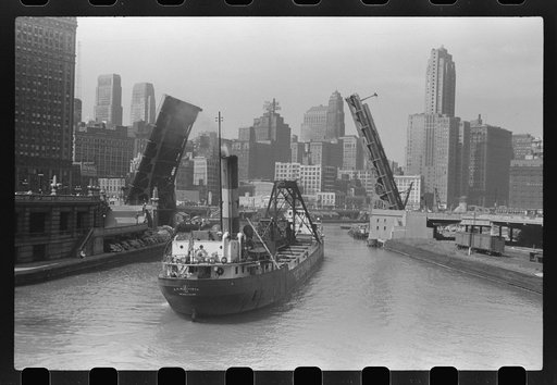 Untitled photo, possibly related to: Drawbridge, Chicago, Illinois