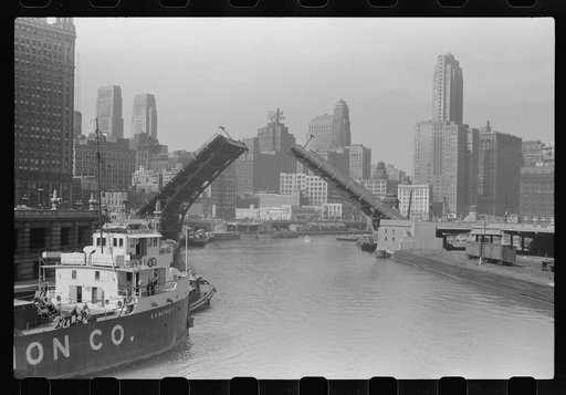 Untitled photo, possibly related to: Drawbridge, Chicago, Illinois