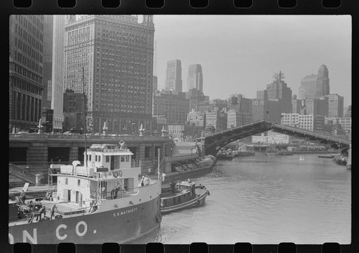 Untitled photo, possibly related to: Drawbridge, Chicago, Illinois