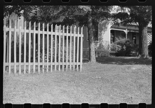 Untitled photo, possibly related to: Picket fence, Dodge County, Wisconsin