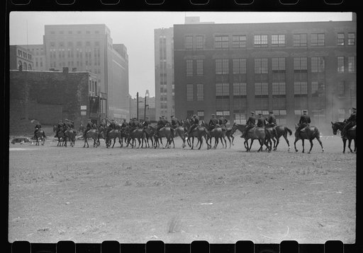 Untitled photo, possibly related to: Chicago mounted police, Chicago, Illinois