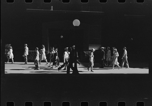 Untitled photo, possibly related to: Five o'clock crowds, Chicago, Illinois