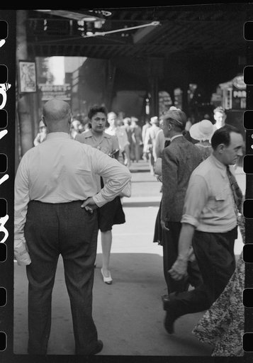 Untitled photo, possibly related to: Five o'clock crowds, Chicago, Illinois
