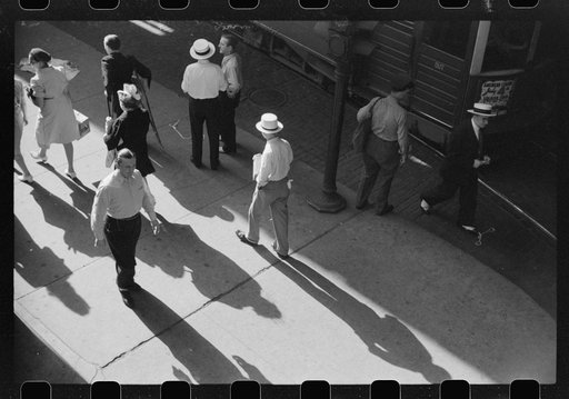 Untitled photo, possibly related to: Five o'clock crowds, Chicago, Illinois