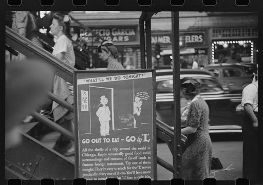Untitled photo, possibly related to: Ascending steps of El, Chicago, Illinois