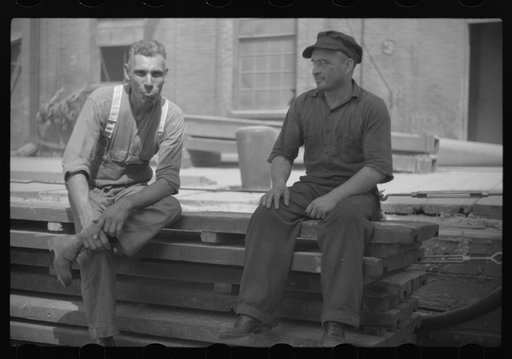 Untitled photo, possibly related to: Loading grain boat. Superior, Wisconsin