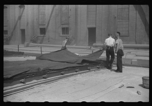 Untitled photo, possibly related to: Loading grain boat. Superior, Wisconsin