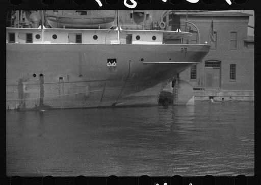 Grain boat at elevator. Duluth, Minnesota