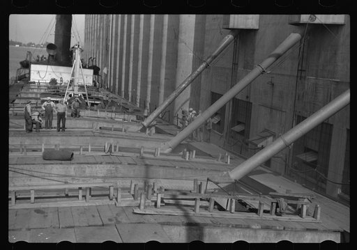 Untitled photo, possibly related to: Loading grain boat, Duluth, Minnesota