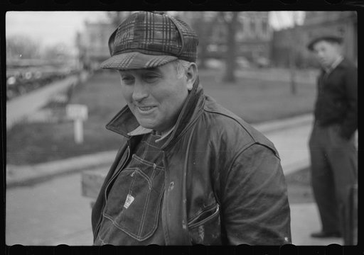 Untitled photo, possibly related to: At the American Legion booth for collecting scrap paper. Chillicothe, Missouri