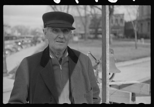 Untitled photo, possibly related to: At the American Legion booth for collecting scrap paper. Chillicothe, Missouri