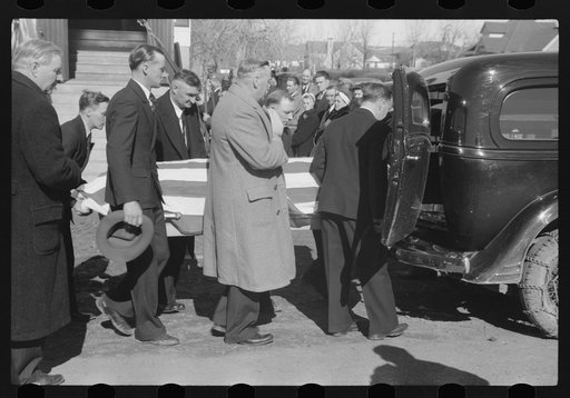 Glasgow, Montana. Funeral