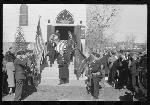 Glasgow, Montana. Funeral