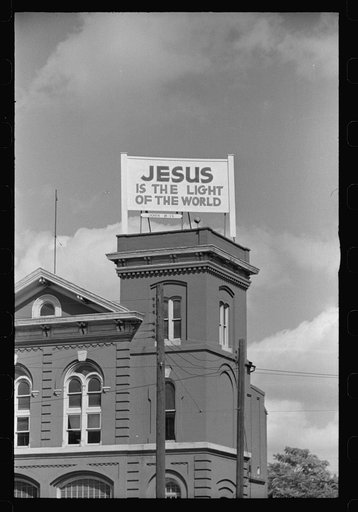 A sign on a church in New York City (?)