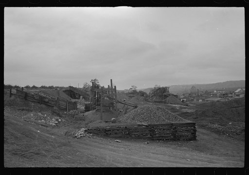 Mount Carmel,] Pennsylvania. Sand and gravel yards on the outskirts of the town