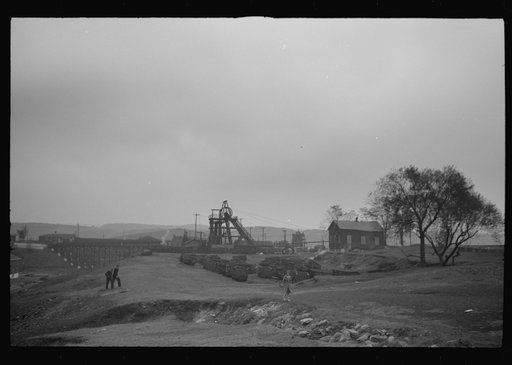 Shenandoah, Pennsylvania. A view of the outskirts of a mining town