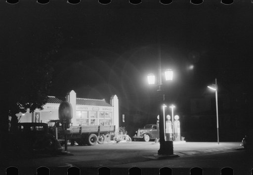 Untitled photo, possibly related to: An "open all night" gas station in Durham, North Carolina