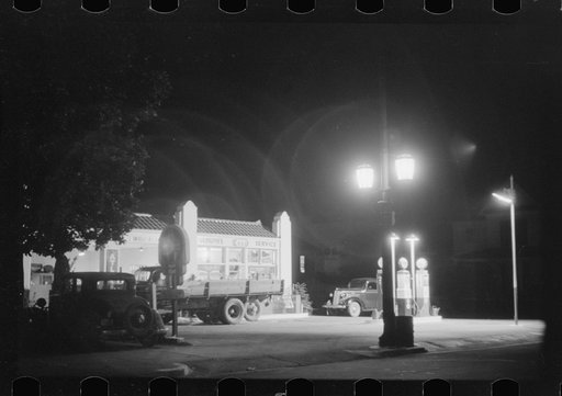 Untitled photo, possibly related to: An "open all night" gas station in Durham, North Carolina