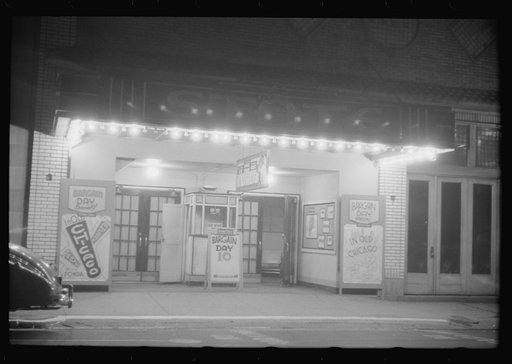 Untitled photo, possibly related to: A small movie house on the main street of Durham, North Carolina