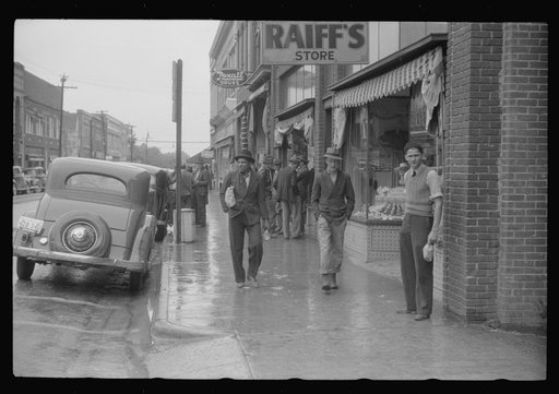 Untitled photo, possibly related to: Rainy day on the main street of Roxboro, North Carolina