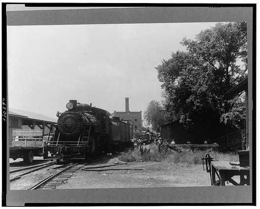 At the freight station in Elizabeth City, North Carolina