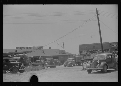 The freight station at Elizabeth City is the center for shipment of truck crops in the area. North Carolina