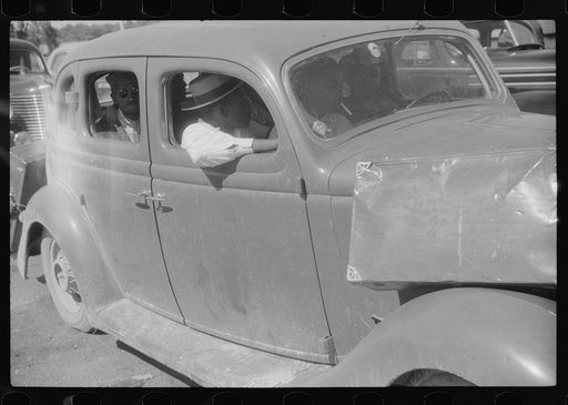 Untitled photo, possibly related to: Florida migrant's car at the Little Creek end of the Norfolk-Cape Charles ferry