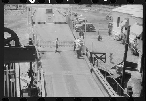 Untitled photo, possibly related to: The dock at Little Creek, Virginia, the "Gateway to the South." The Norfolk end of the Norfolk-Cape Charles ferry