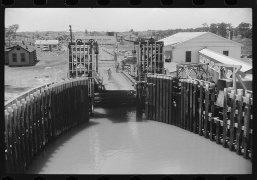 The dock at Little Creek, Virginia, the "Gateway to the South." The Norfolk end of the Norfolk-Cape Charles ferry