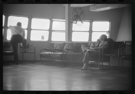 On board the "Princess Anne" super-deluxe luxury liner ferry plying between Little Creek, Virginia (Norfolk) and Cape Charles, Virginia