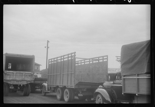 Empty truck going back south at Cape Charles ferry, Cape Charles, Virginia