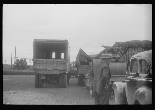 Empty truck going back south at Cape Charles ferry, Cape Charles, Virginia