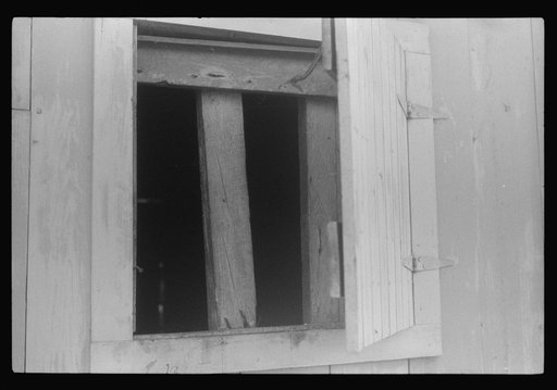 Window for ventilation at barracks for migratory workers at Webster Canning Company, Cheriton, Virginia
