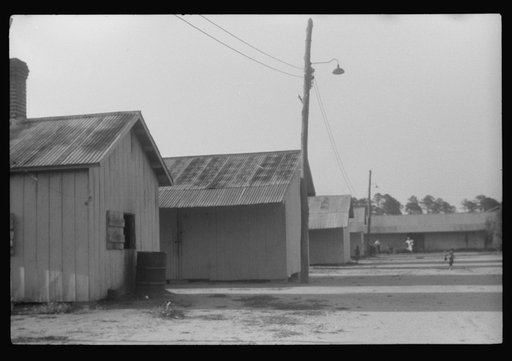 Untitled photo, possibly related to: A cookhouse in the barracks for migratory workers at Webster Canning Company, Cheriton, Virginia