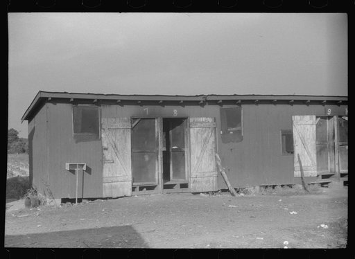 Untitled photo, possibly related to: Camp for Negro migratory agricultural workers at Kings Creek Canning Company, Kings Creek, Maryland