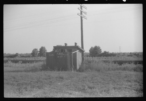 Outhouse for migratory workers at Kings Creek Packing Company, Kings Creek, Maryland